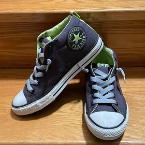 New CONVERSE Mid high sneakers grey and apple greenSize 6US